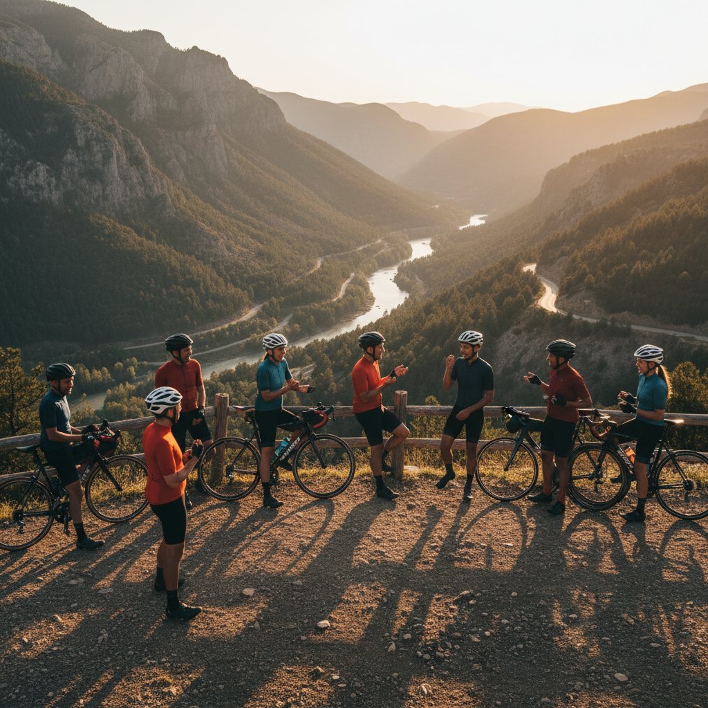 Cycling tour through British countryside