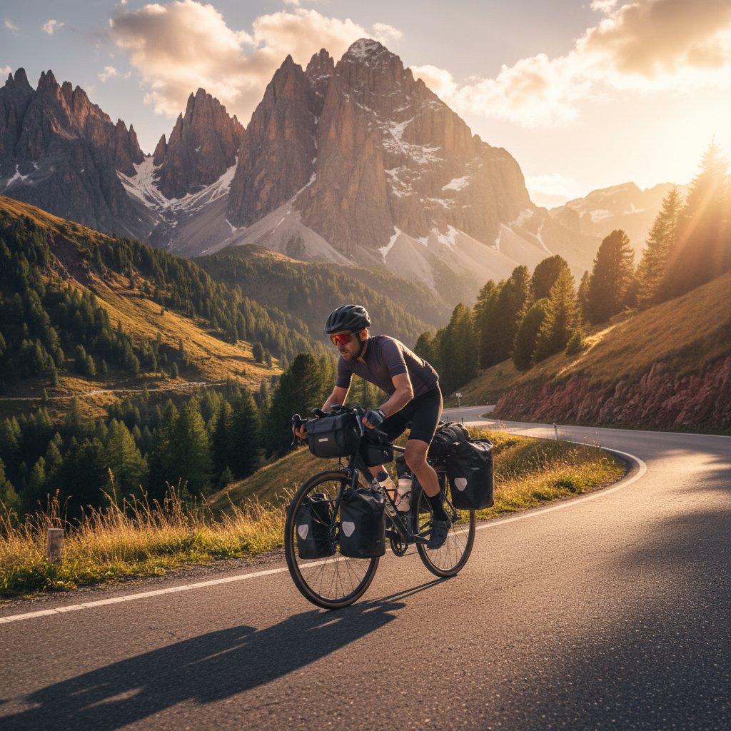 Cyclists riding through scenic British countryside on a guided cycling tour